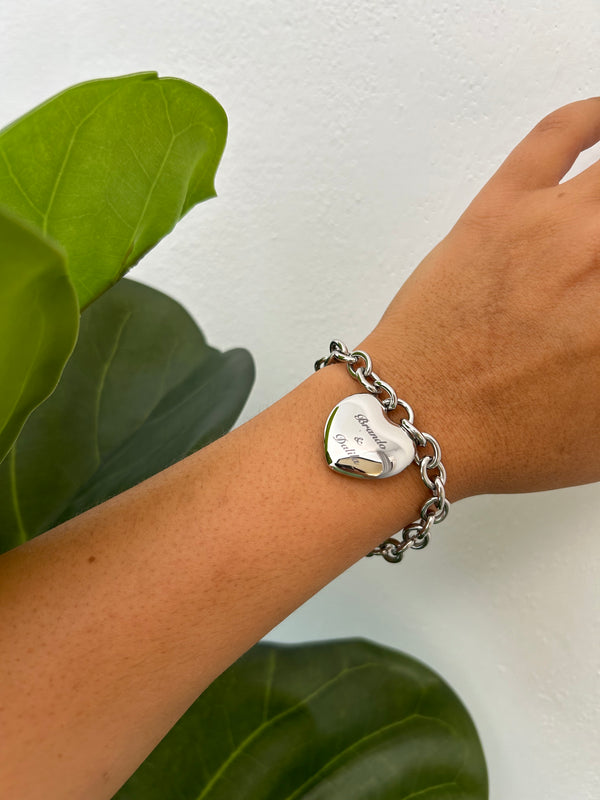 Bracciale Cuore Bombato
