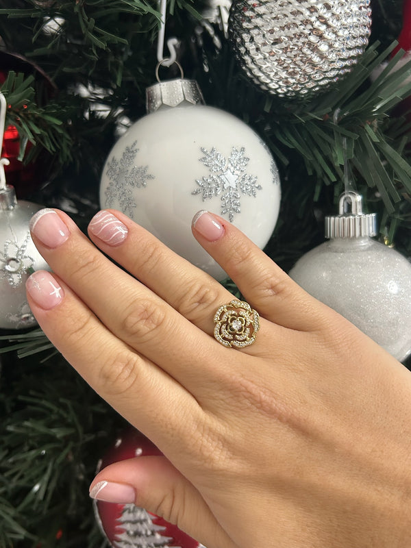 Anello Rosa con Petali