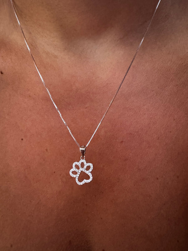 COLLANA ZAMPA STRASS