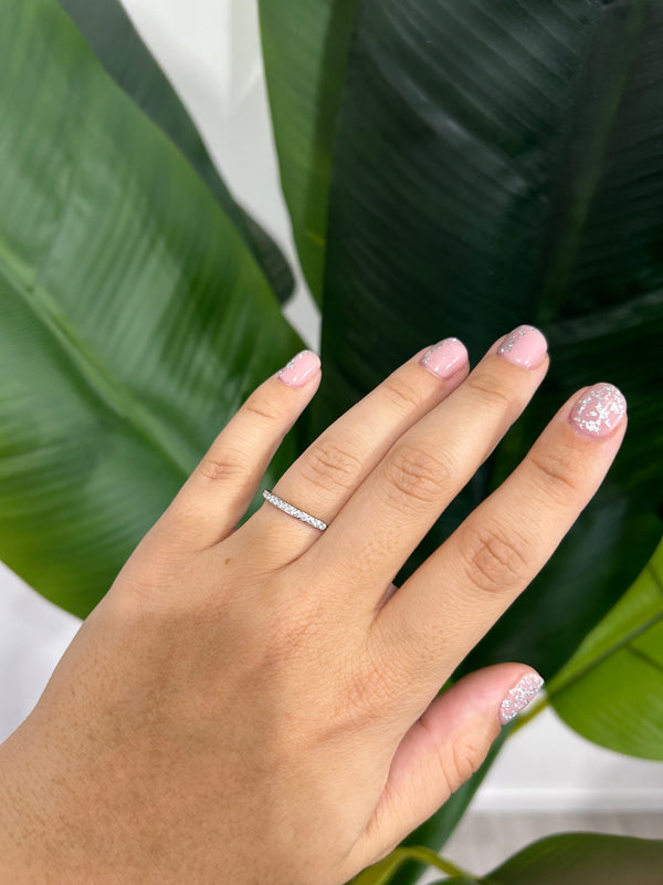 Anello Micro Veretta Zirconi