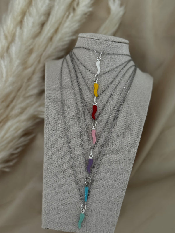 COLLANA CORNO COLORATO