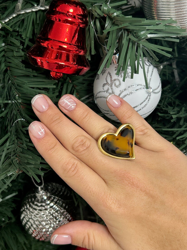 Anello Cuore Animalier
