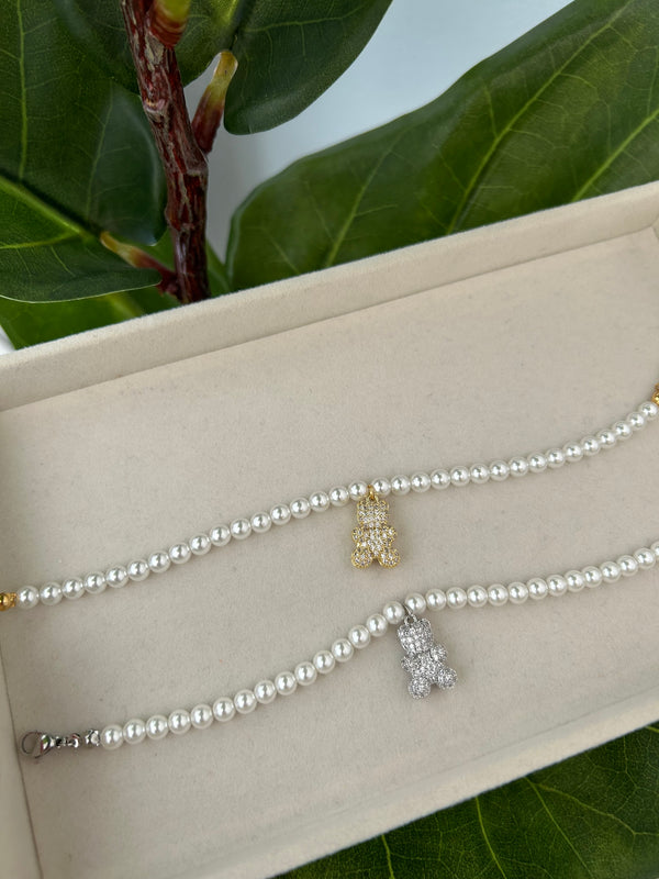 Bracciale Orsetto Perle