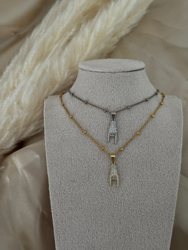 COLLANA CORNA STRASS